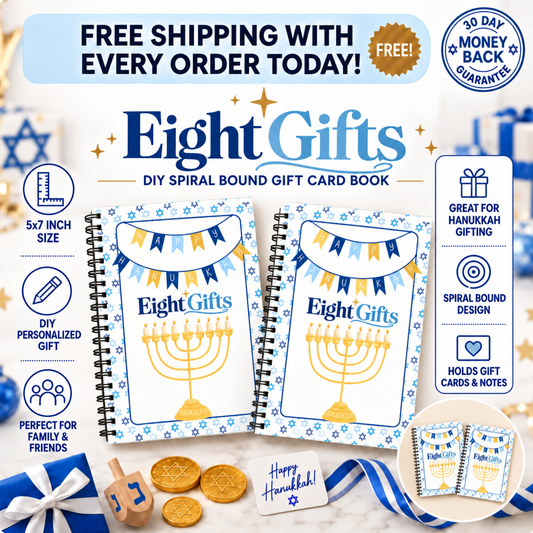Eight Gifts™ Hanukkah Gift Card Book