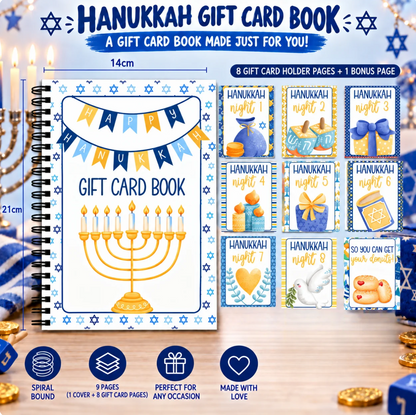 Eight Gifts™ Hanukkah Gift Card Book