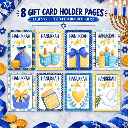 Eight Gifts™ Hanukkah Gift Card Book